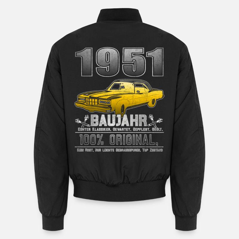 Génération : 1951 Rétro Gift 1951 2026 - Bomber unisexe - noir
