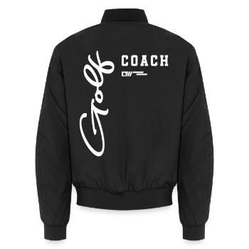 Conception de parcours Golf Coach Classic pour instructeurs - Bomber unisexe - noir - Dos - AI Model Male 185 light (185cm)