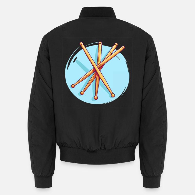 Drumsticks Zeichnung Unisex Bomberjacke