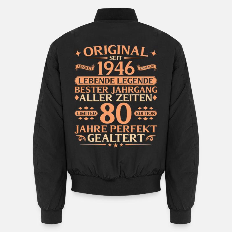 80th Birthday Absolutely Unique 1946 Vintage Unisex Bomber Jacket