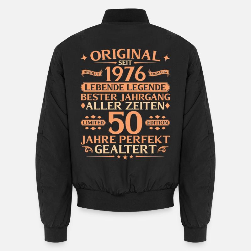 50e anniversaire Millésime 1976 absolument unique Bomber unisexe
