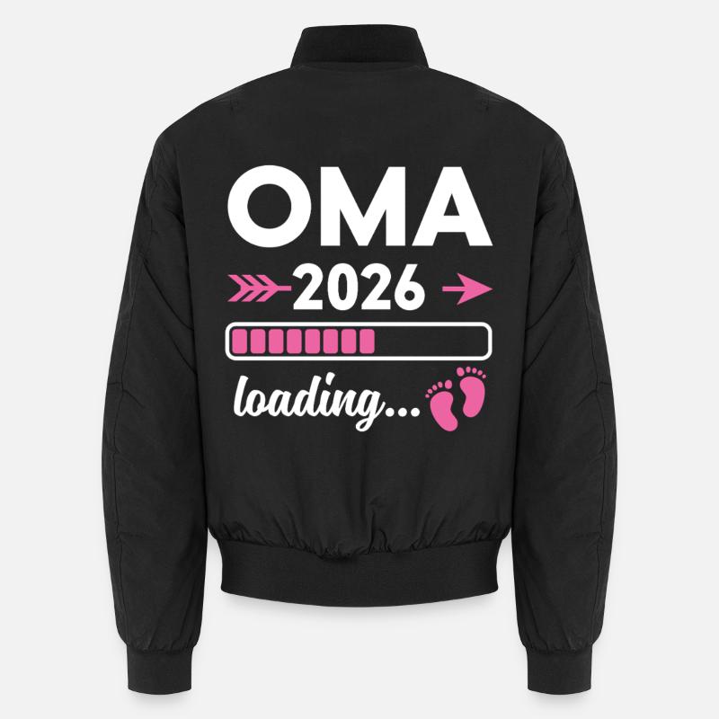 Oma 2026 Loading - Unisex Bomberjacke - Schwarz