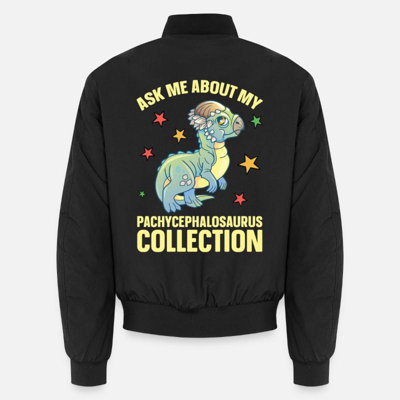 Pachycephalosaurus Plüschtier Dinosaurier - Unisex Bomberjacke - Schwarz