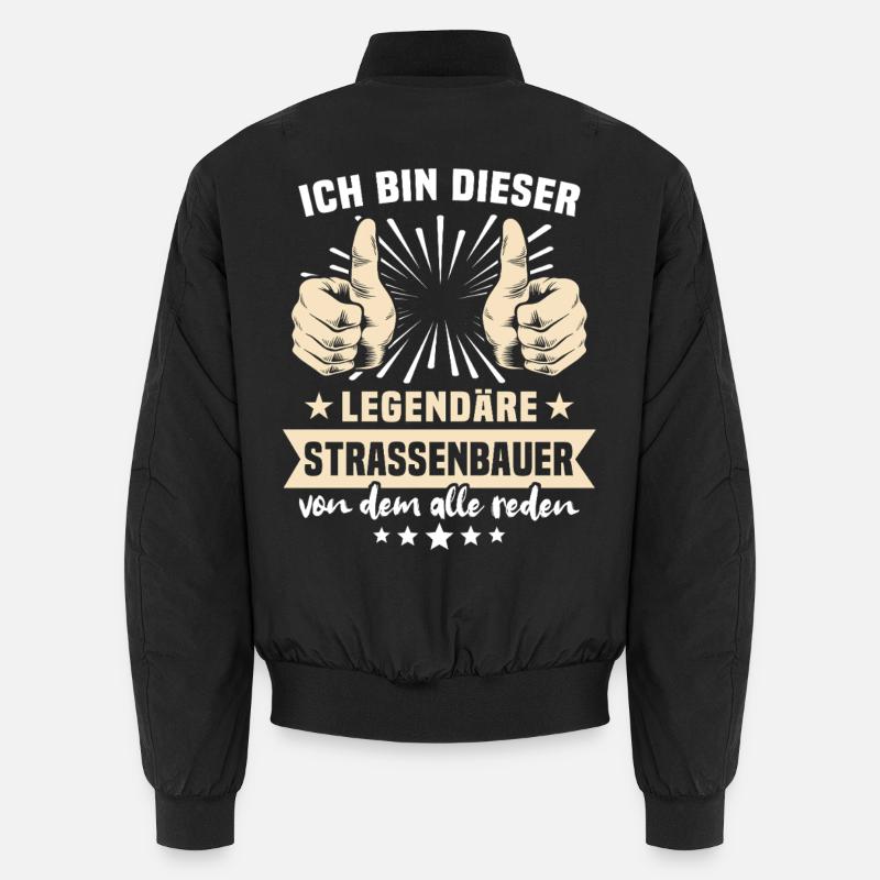Dictons des constructeurs de routes - Bomber unisexe - noir