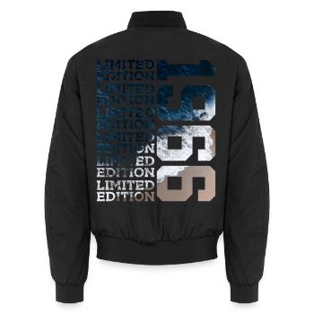 LIMITED EDITION 1966 60 JAHRE 60. GEBURTSTAG - Unisex Bomberjacke - Schwarz - Hinten - AI Model Male 185 light (185cm)