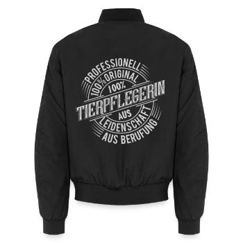 Animal keeper - Unisex Bomber Jacket - black - Back - AI Model Male 185 light (185cm)