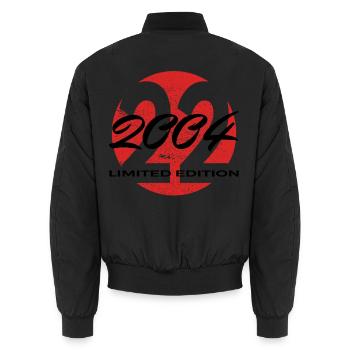 22. Geburtstag 2004 Geschenk für Männer und Frauen - Unisex Bomberjacke - Schwarz - Hinten - AI Model Male 185 light (185cm)