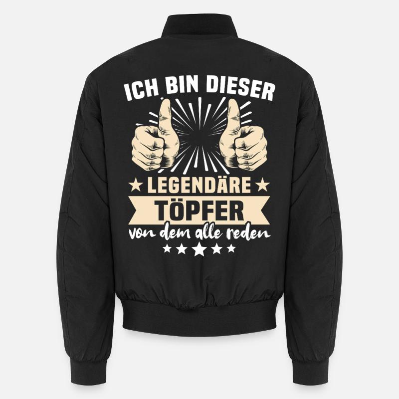 Töpfer Sayings - Unisex Bomber Jacket - black