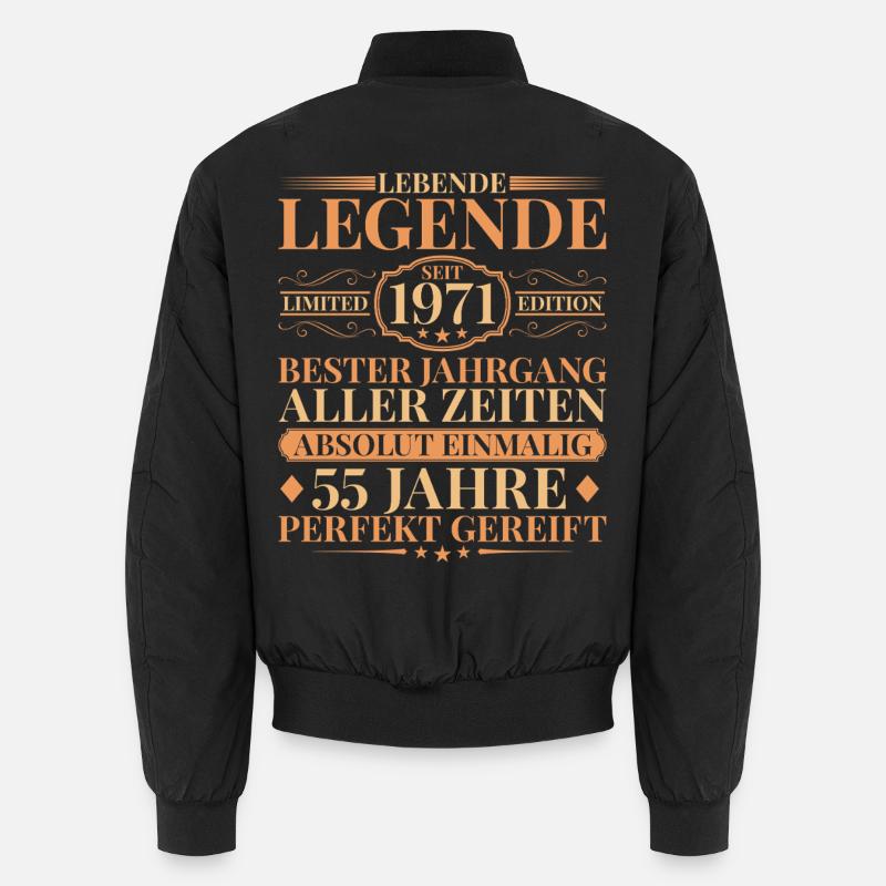 Baujahr 1971 geboren Einmalig 55. Geburtstag Unisex Bomberjacke