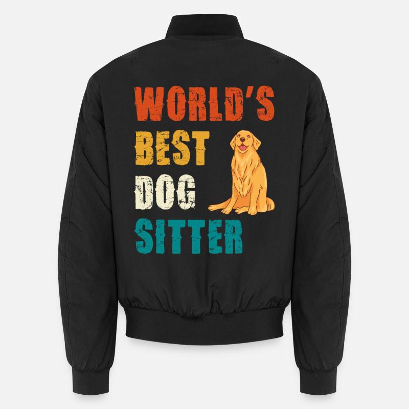 Weltbester Hundesitter - Unisex Bomberjacke - Schwarz