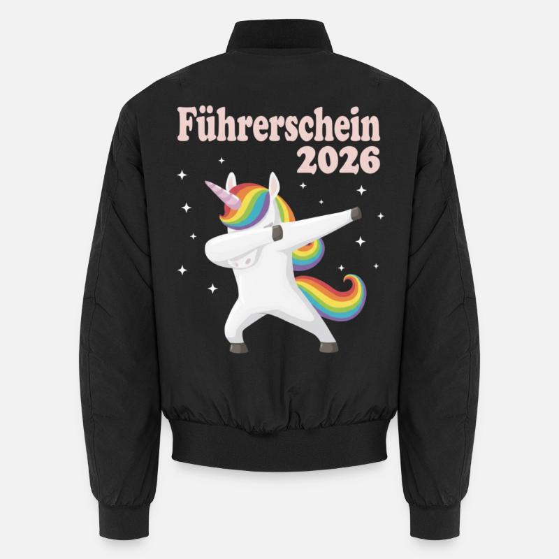 Driver's license 2026 passed car driving motorcycle Unisex Bomber Jacket