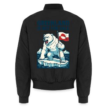 Greenland Is Not For Sale - Unisex Bomberjacke - Schwarz - Hinten - AI Model Male 185 light (185cm)