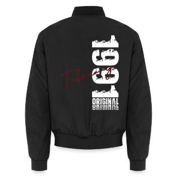 35e anniversaire février 1991 Millésime original - Bomber unisexe - noir - Dos - AI Model Male 185 light (185cm)