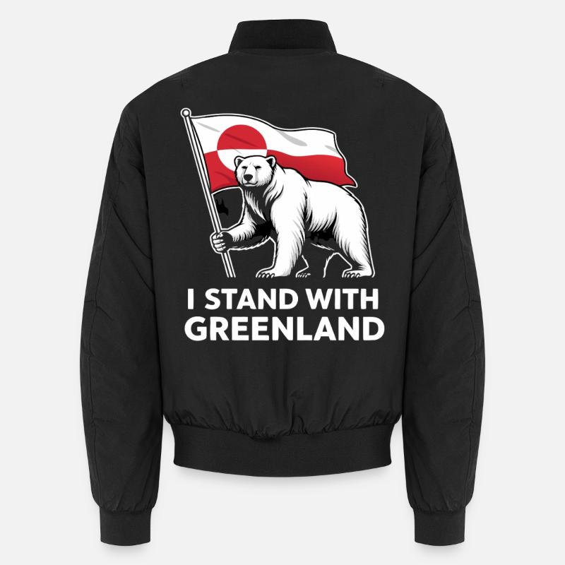 Grönland Eisbär Flagge Unisex Bomberjacke