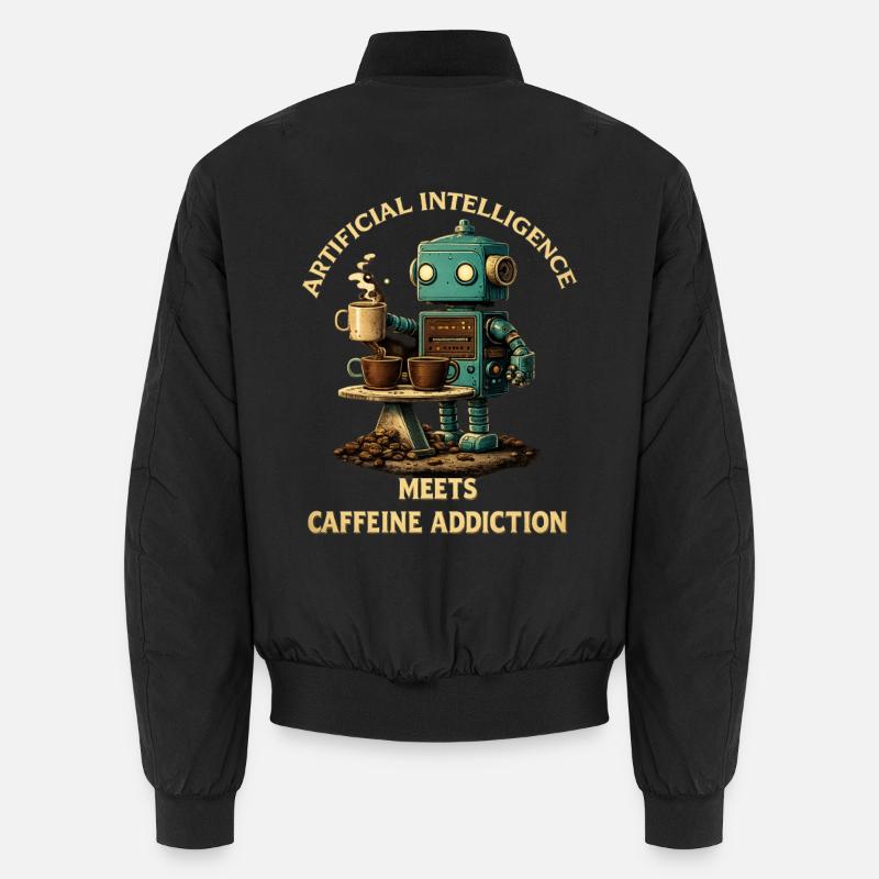 Kaffeeroboter – Künstliche Intelligenz trifft Koff Unisex Bomberjacke