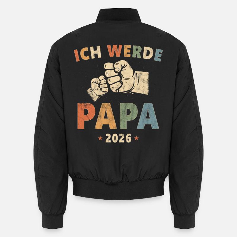 Ich Werde Papa 2026 - Unisex Bomberjacke - Schwarz