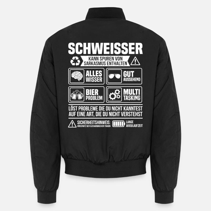 Welder Problem Solver – Funny Craftsman Info Unisex Bomber Jacket