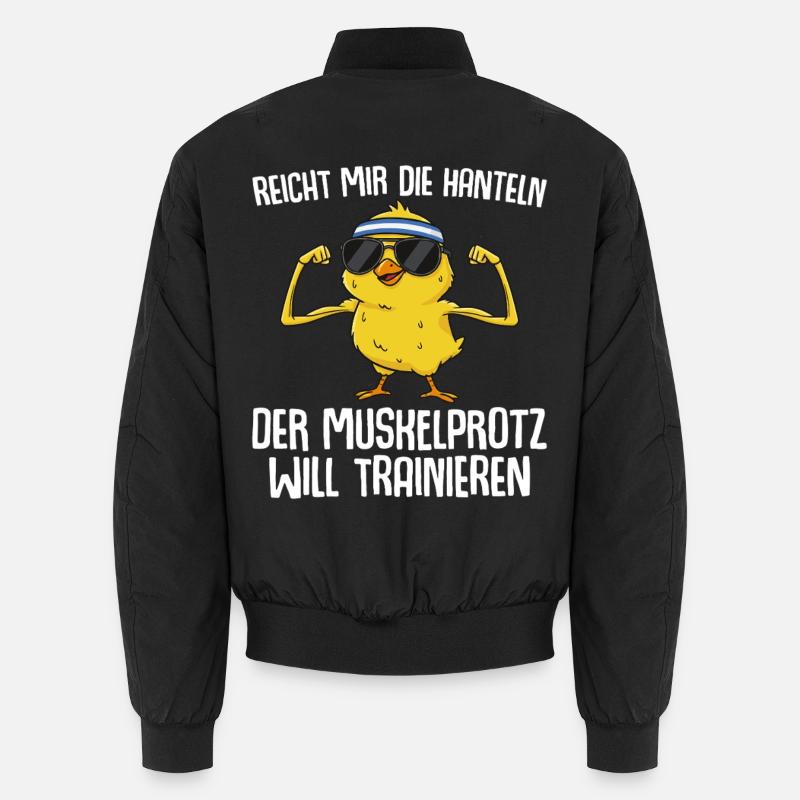 Workout Der Muskelprotz will trainieren Unisex Bomberjacke