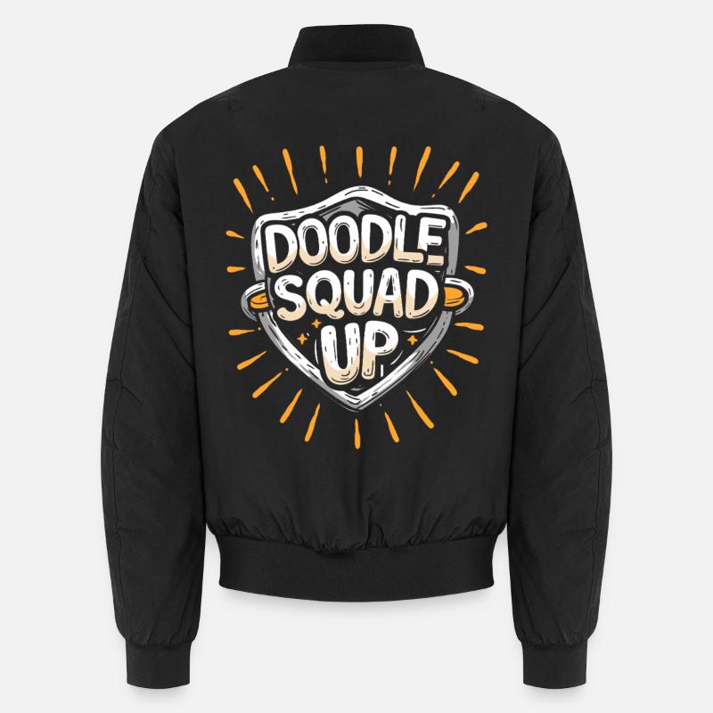 Doodle Squad Up Doodle Drawing Unisex Bomber Jacket