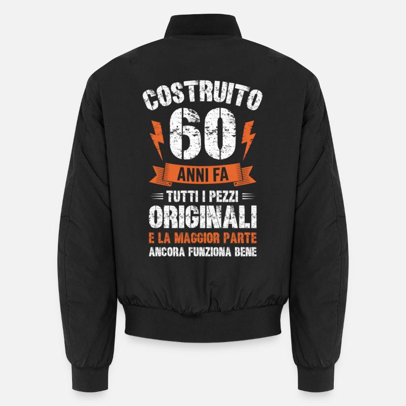 60 Anni fa compleanno retrò divertente - Unisex Bomberjacke - Schwarz