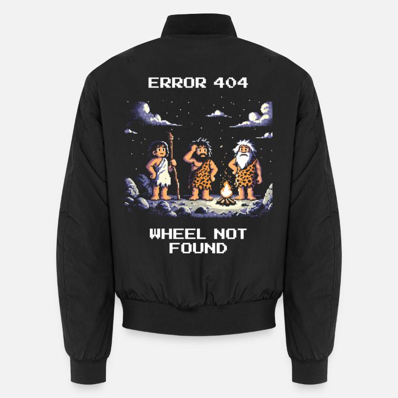 Fehler 404: Rad fehlt | Steinzeit Humor Unisex Bomberjacke