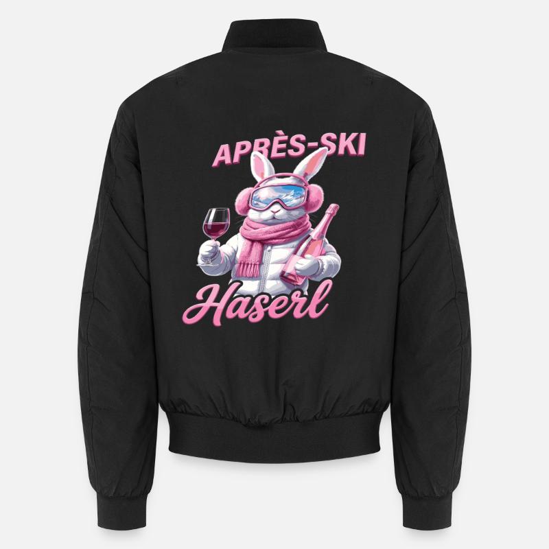 Après-Ski Haserl – Party Bunny Design - Unisex Bomber Jacket - black