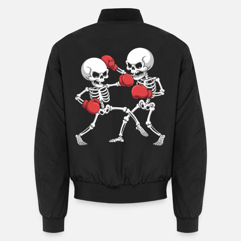 Skelett Boxen Unisex Bomberjacke
