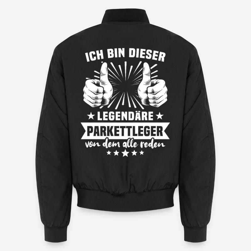 Légende de la couche de parquet - Bomber unisexe - noir