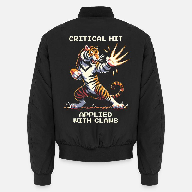 Critical Hit with Claws | Tiger Humor Unisex Bomber Jacket