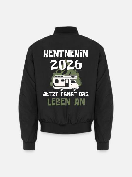 Rentnerin 2026 Wohnmobil - Unisex Bomberjacke - Schwarz