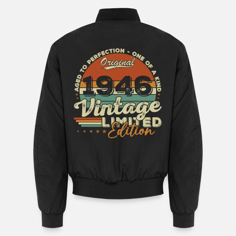 1946 Vintage Retro Geburtstagsgeschenk Unisex Bomberjacke