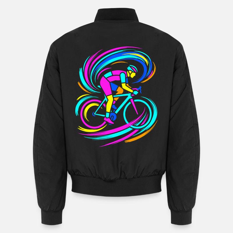 Cyclist - Unisex Bomber Jacket - black