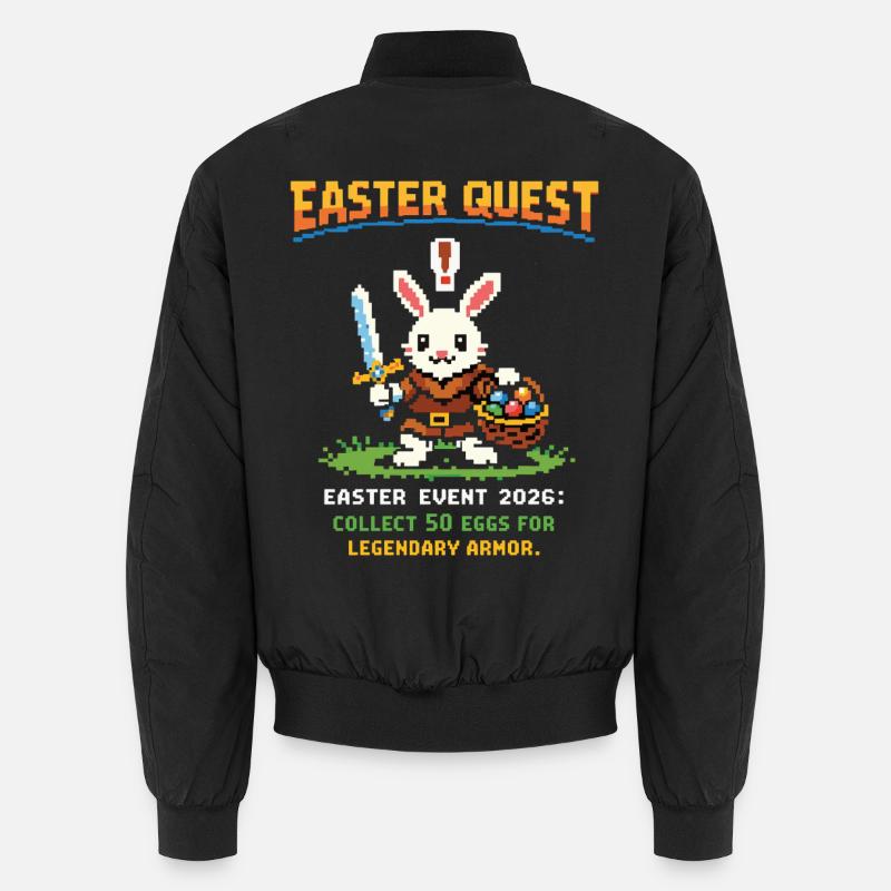 Easter Quest Pixel Bunny Unisex Bomberjacke