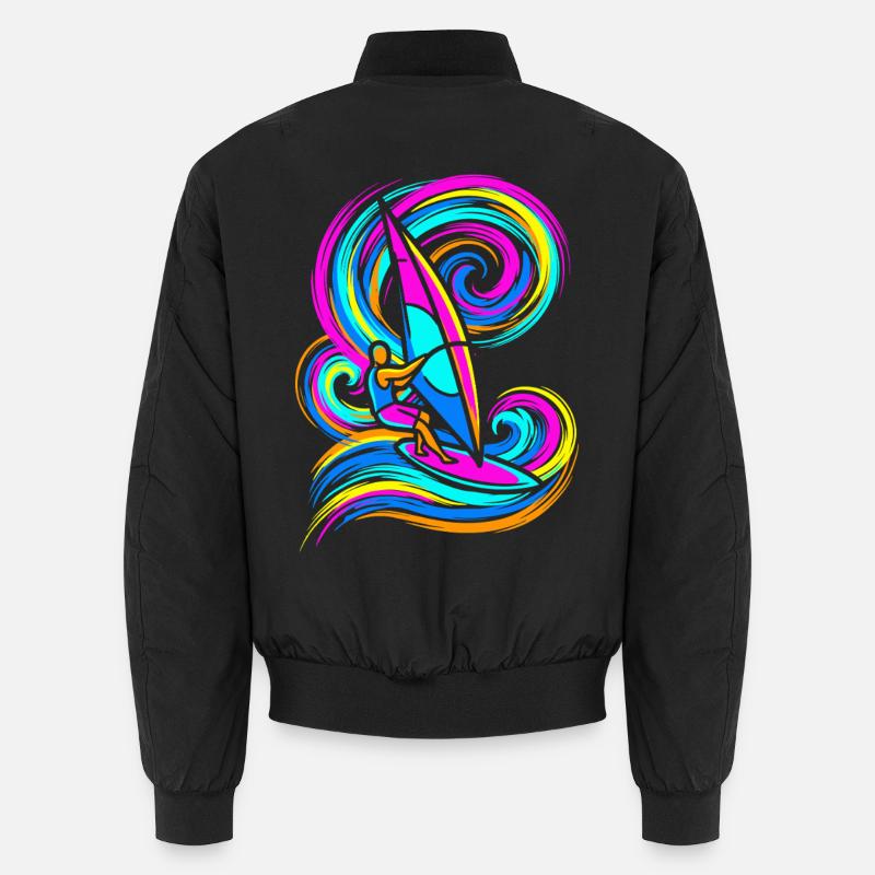 Windsurfing - Unisex Bomber Jacket - black