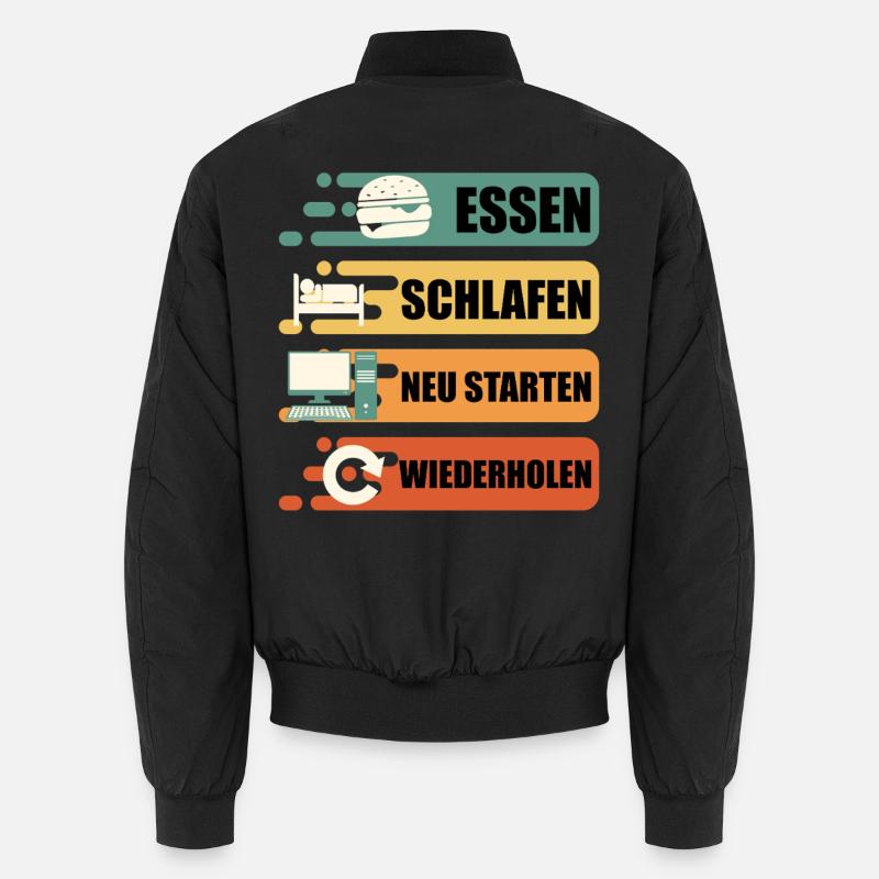Technical Support RESTART FOOD SLEEP Unisex Bomber Jacket