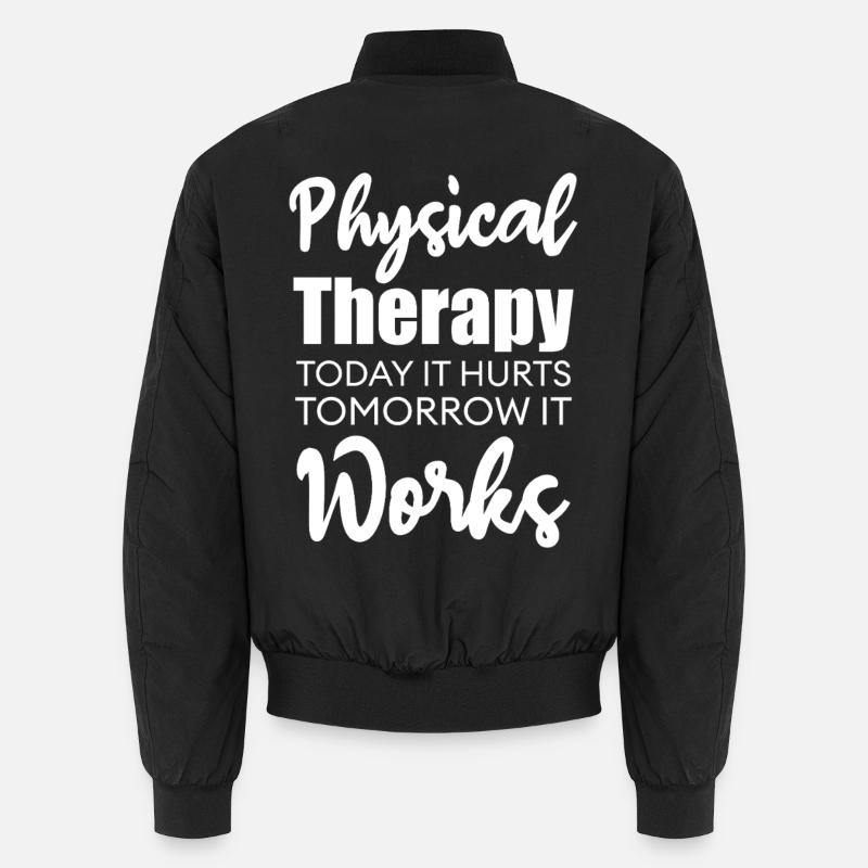 Physiotherapie Motivation Zitat - Unisex Bomberjacke - Schwarz
