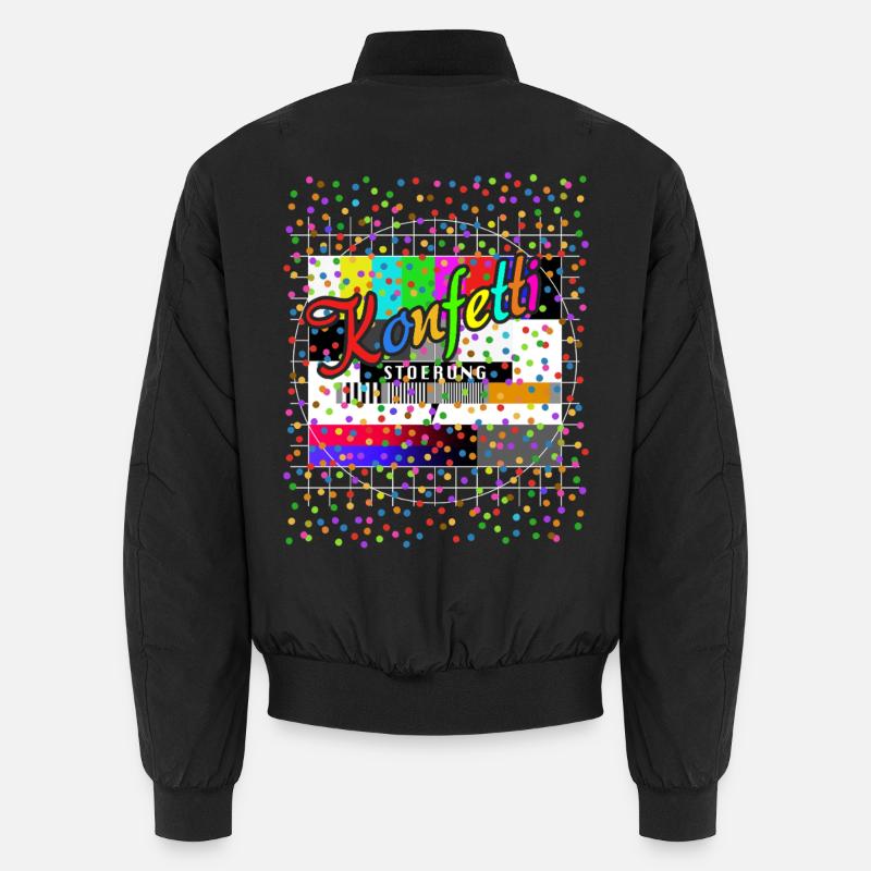 Konfetti Störung Testbild Kostüm Karneval Unisex Bomberjacke