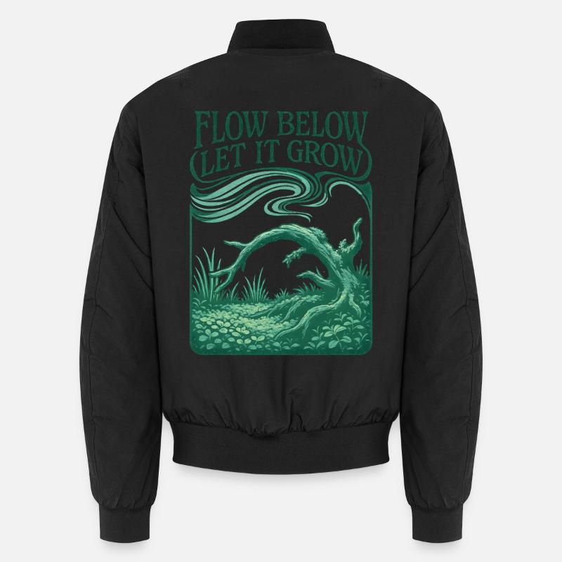 Flow below, growth above | Aquascaping Unisex Bomber Jacket