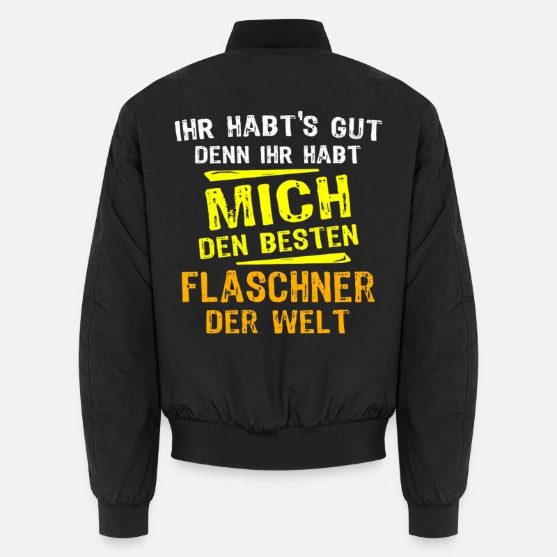 Flaschner Geschenk Unisex Bomberjacke