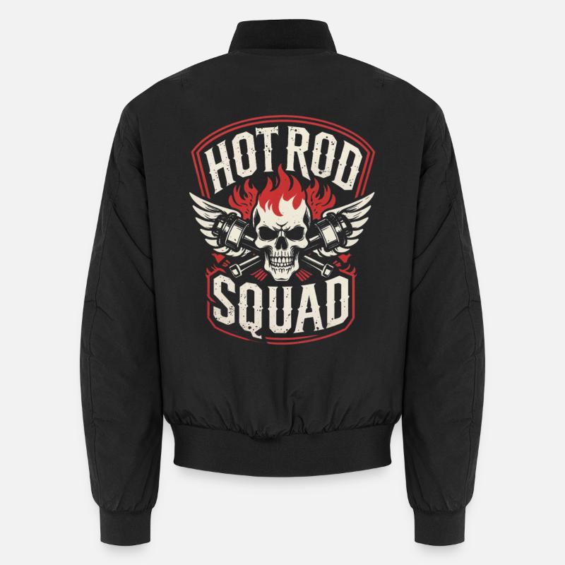 Oldtimer Sammler Hot Rod Squad Unisex Bomberjacke