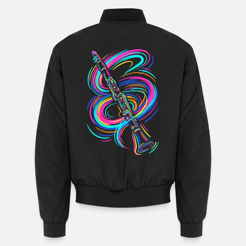 Colorful clarinet Unisex Bomber Jacket