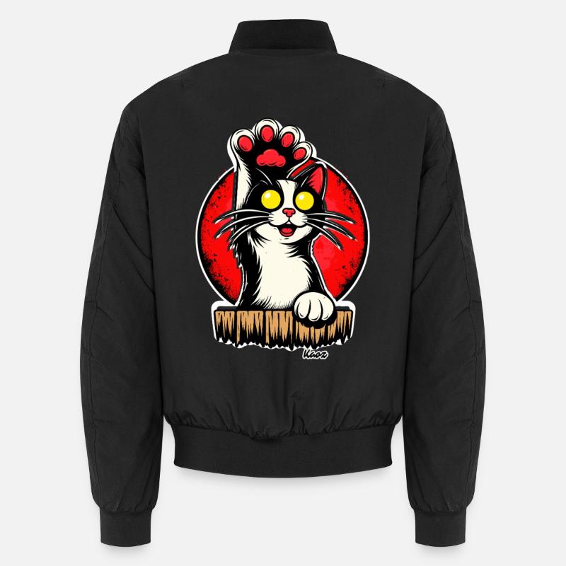 Patte de chat haute dans un style rétro Bomber unisexe