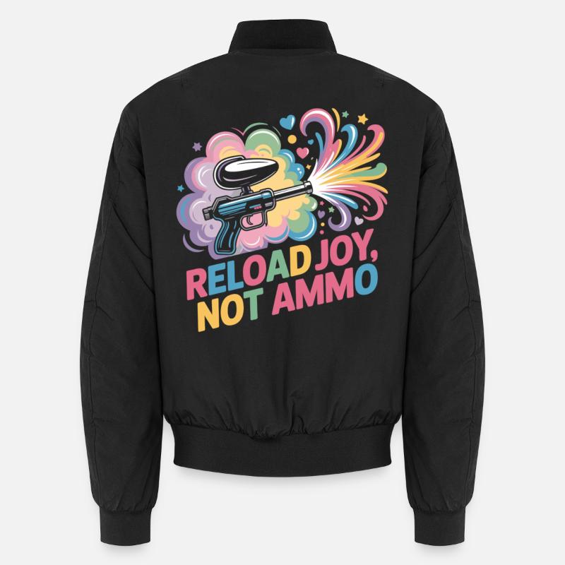 Paintball Fun T-Shirt Reload Joy Not Ammo Unisex Bomberjacke