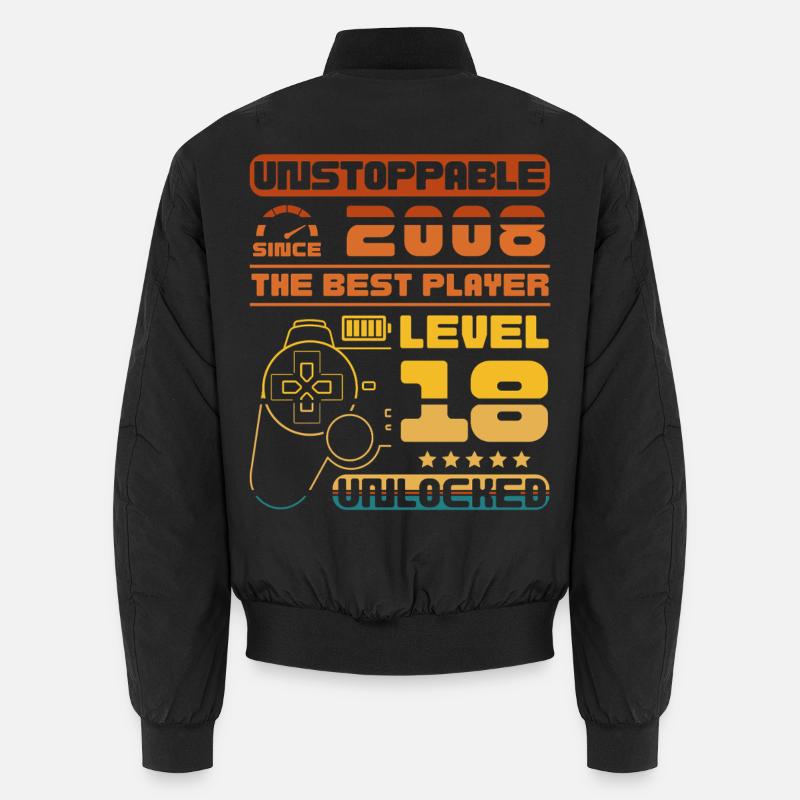 Seit 2008 unaufhaltsam, Level 18 freigeschaltet Unisex Bomberjacke