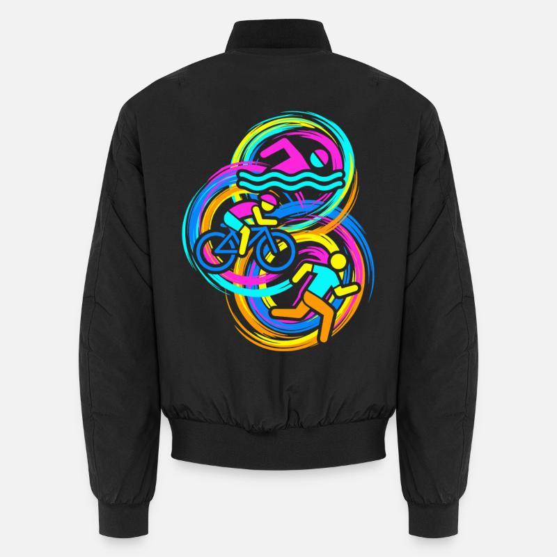 Triathlon - Unisex Bomberjacke - Schwarz