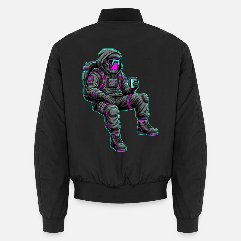 Night Astronaut Neon Power - Unisex Bomber Jacket - black