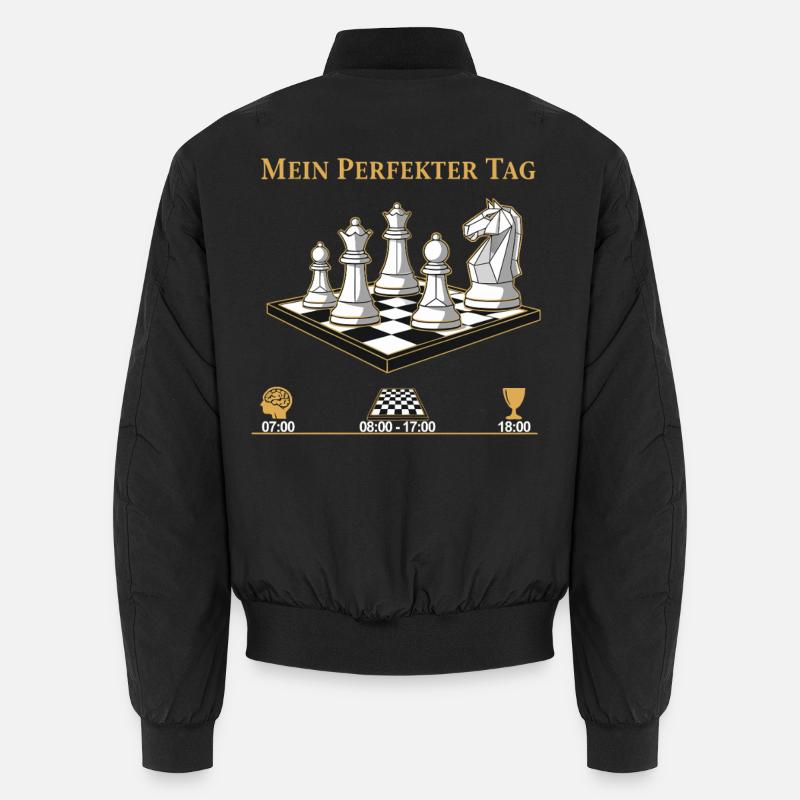 Perfect day chess - Unisex Bomber Jacket - black