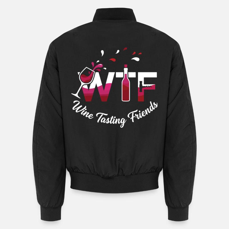 Graphique des amis dégustant de vin Bomber unisexe