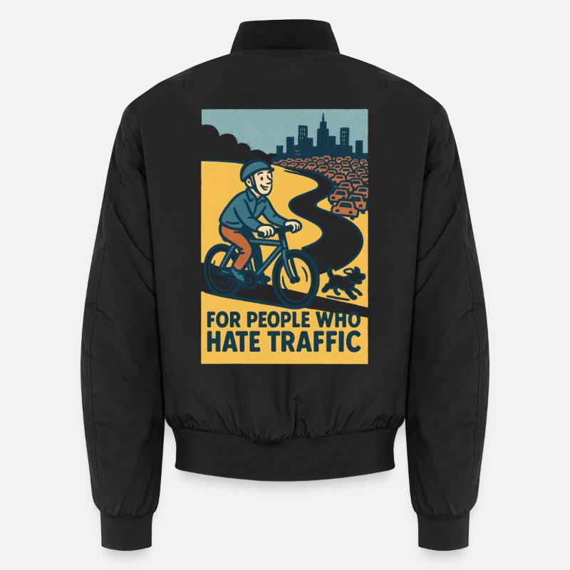 For those who hate traffic jams | Bicycle Humor Unisex Bomber Jacket