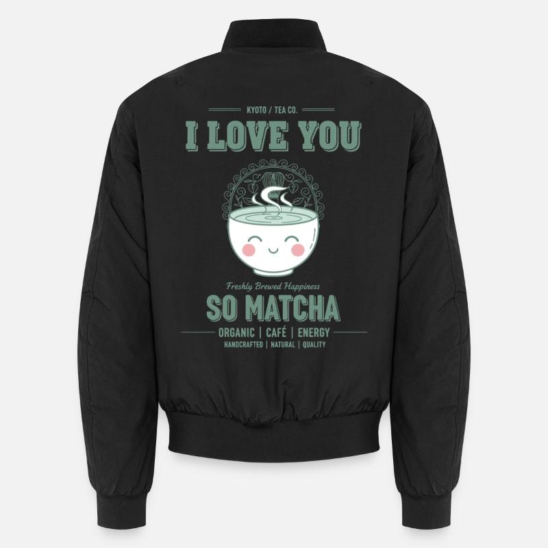 Je t’aime tellement Matcha Thé vert Matcha Latte Bomber unisexe
